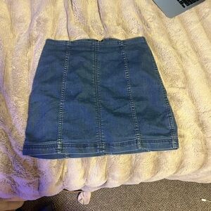 Free people denim mini skirt